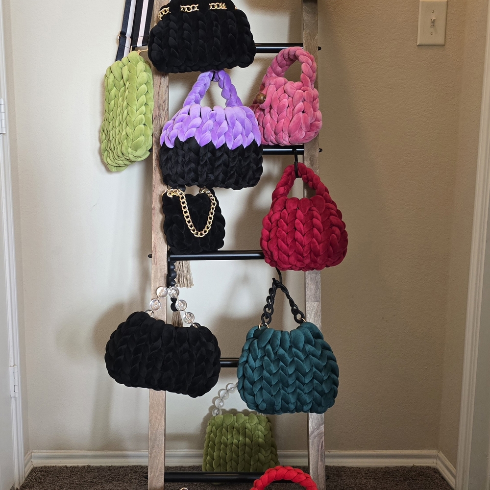 Any 1 BAG FOR $50 Handcrafted Multicolor Knit Women Bag. CHOOSE YOUR BAG.